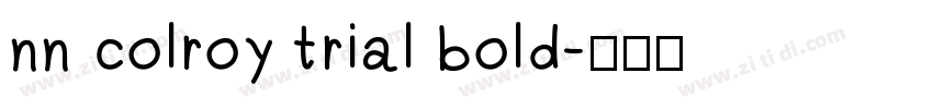 nn colroy trial bold字体转换